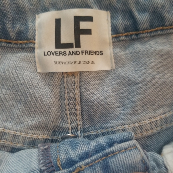 Lovers + Friends Reece High Rise Rigid Slim Straight Jean Button Fly size 26 - Picture 2 of 10